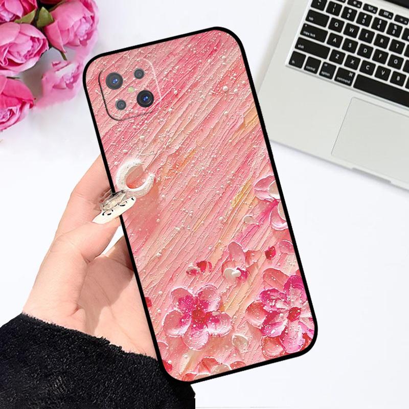 For Oppo Reno4 Z 5G Case Fashion Oil Painting Silicone Soft TPU Back Cover For OPPO A92S Phone Back Bumper Shell Cartoon Coque