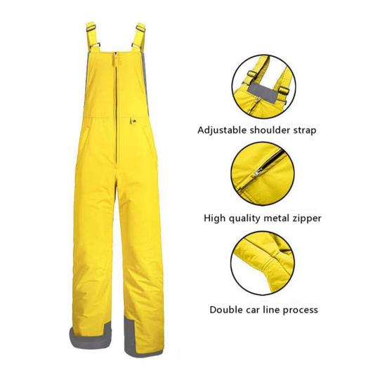 Dámská nepromokavá zateplená lyžařská kombinéza Zimní snowboardové kalhoty kombinéza Snowsuit s nastavitelným popruhem přes rameno