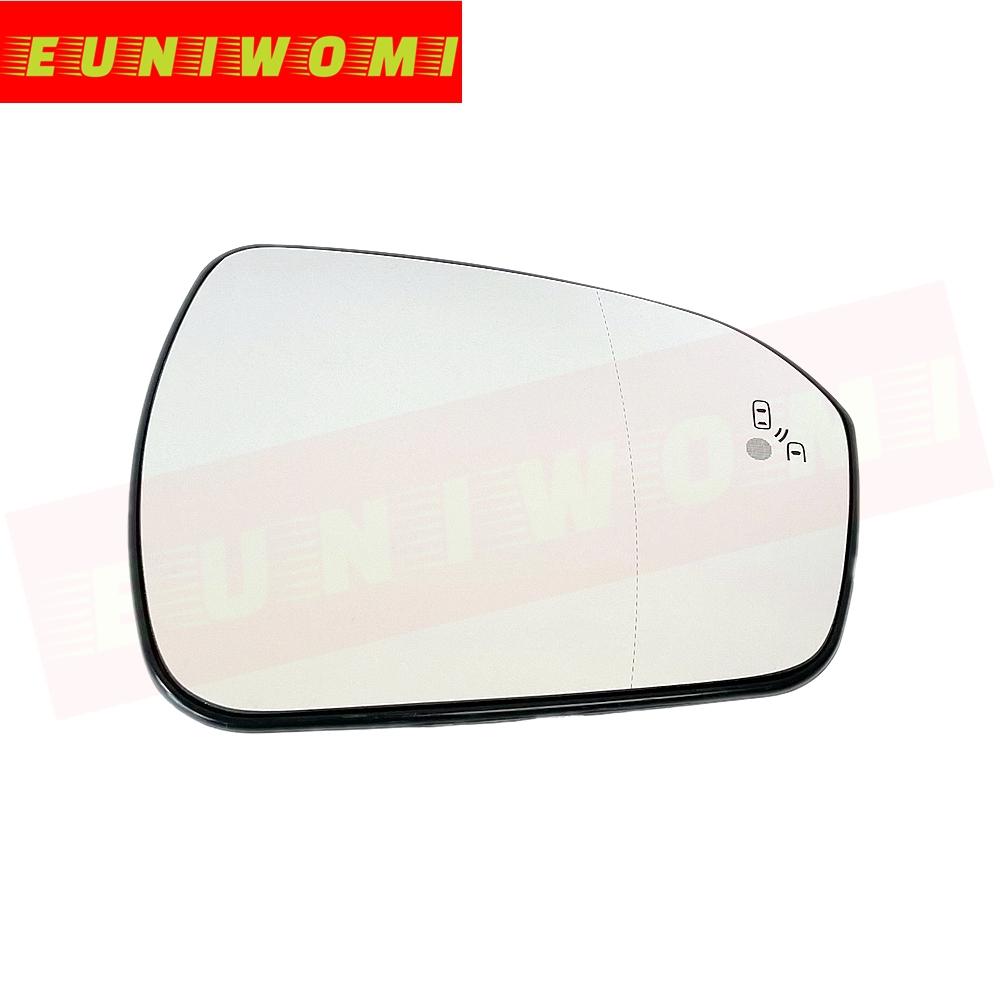 Heated Wide Angle Car Mirror Glass with Blind Spot Warning FOR FORD Mondeo Fusion 2013-