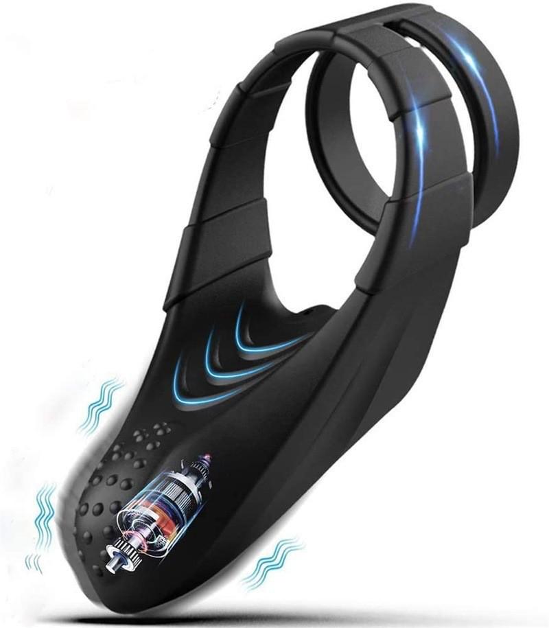 Silicone Rechargeable Vibration Cock Ring with Remote Control for Enhanced Male Performance