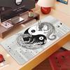 Traditionelles Yin Yang Symbol Umwickeltes Zwillingsdrachen Ornament Für Lässigen Laptop Büro Schreibtisch Matte