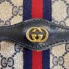 GUCCI Vintage Old Gucci Vanity Cosmetics Pouch Business Bag GG pattern sherry line PVC Clutch bag black PVC Used