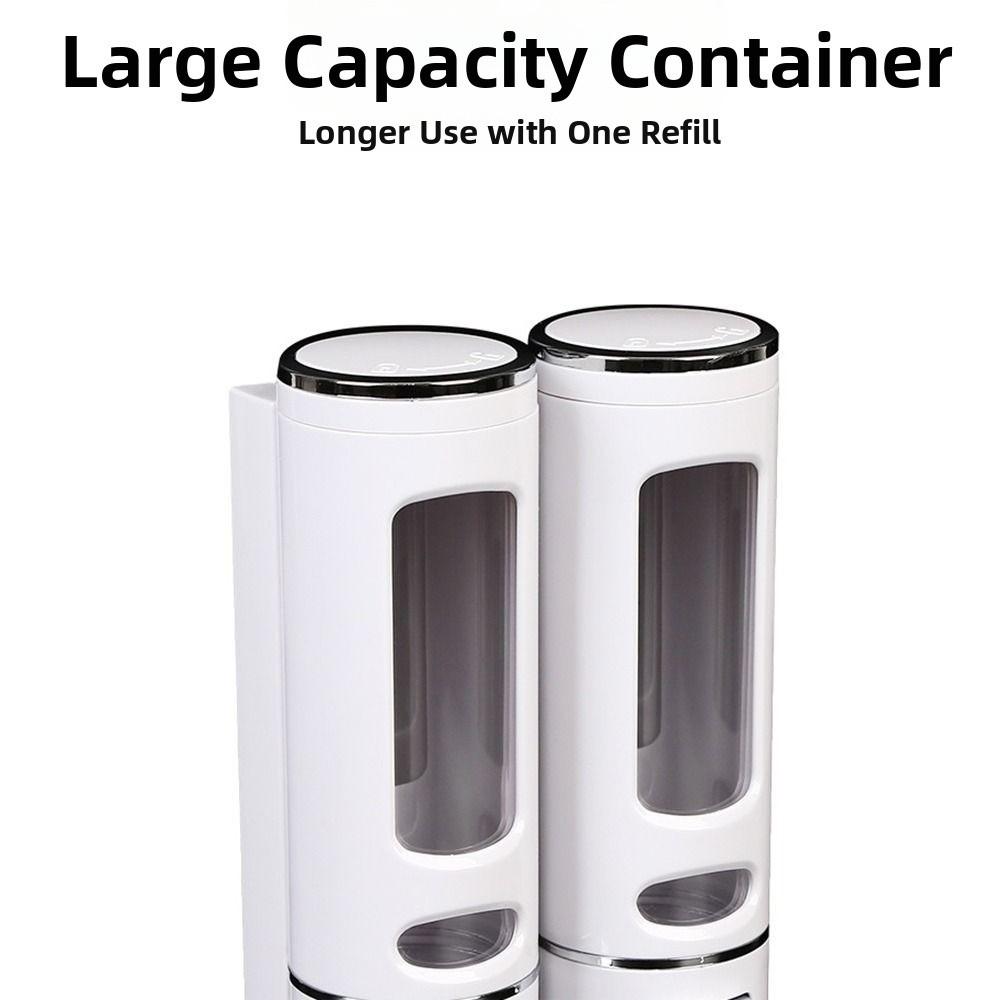 Wall-Mount Soap Dispenser 2/3 Head Refillable Liquid Soap Container Large Capacity Drip Type Shower Gel Organizer Hotel