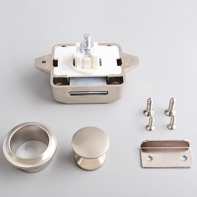 RV Drawer Push Latch Metal Campers Cupboard Push Button RV Compartment Latch Catches Locks for Campers Caravan Yacht Boat