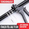 Metal Zip Tie Gun Kits, Stainless Steel Cable Tie Tool with 100pcs 11.8inch Metal Cable Tie Of Uv-Resistant Heavy-Duty Metal zip Ties, Chain Link