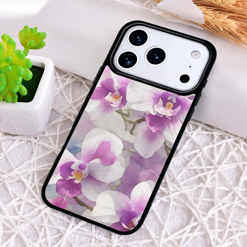 Orchid Flowers Colorful Shockproof Phone Case for iPhone 17 Air 16e 15 11 12 14 13 Pro Max Cover Coque