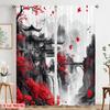 2pcs,2D Plane Printing Curtains Mountain Serenity Versatile Fabric (without Rod) Home Decor Ldeal for Kitchen Living Room Office