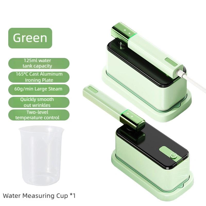 

New mini handheld steam hanging iron 1200W5 seconds out of steam handle can be rotated 180 degrees portable small ironing device EU зелёный