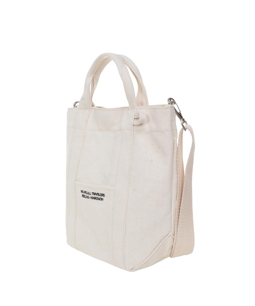 Viamonoh Daily Tote Canvas Bag (Ivory)