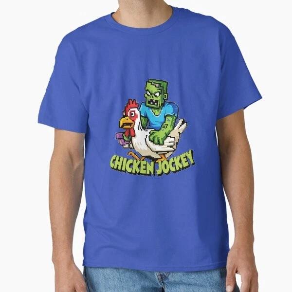 Minecraft Funny Chicken Jockey Classic TShirt Made In UsaAus TShirt S2xl S