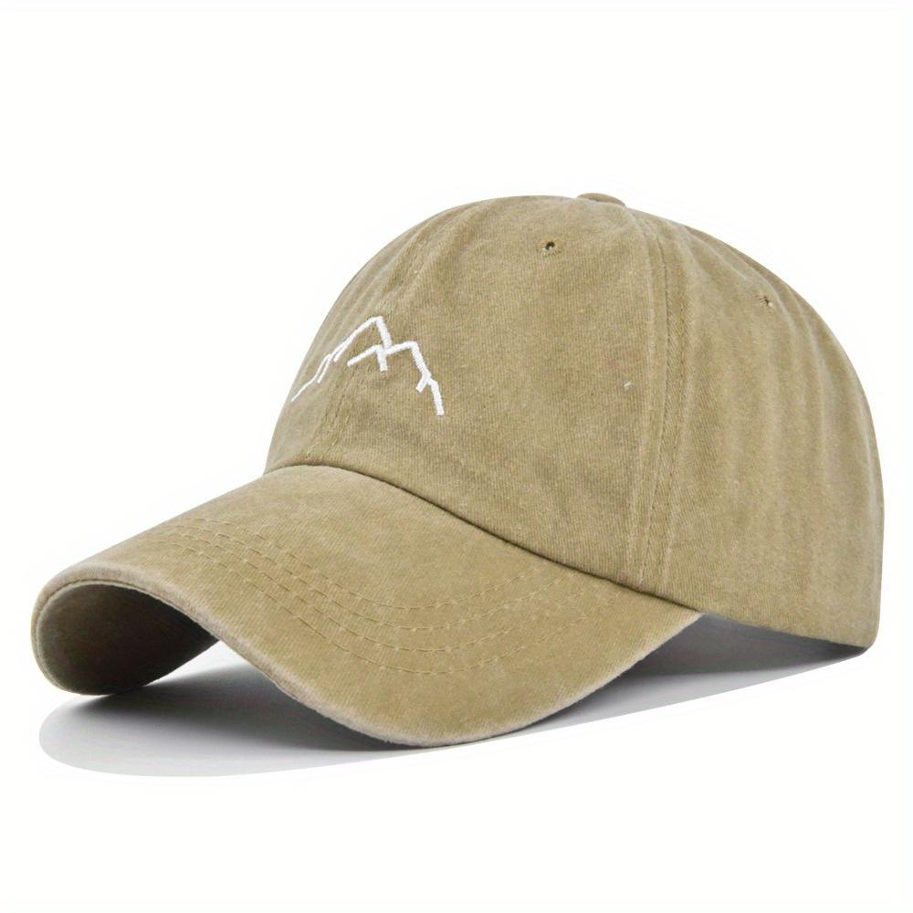 Berretto Snapback Unisex Ricamo Montagna Cotone Berretto da Baseball Protezione Solare Cappello Trucker Per Campeggio Escursionismo Pesca all'Aperto