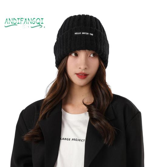Winter Warm Hat - Super Soft Elastic, Solid Color, Windproof, Thickened Ear Protection, Outdoor Ski, Female Beanie Cap