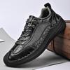 Handmade Retro Cow Leather Shoes Men Loafers Comfortable Casual Shoes Moccasins Men Flats Shoes