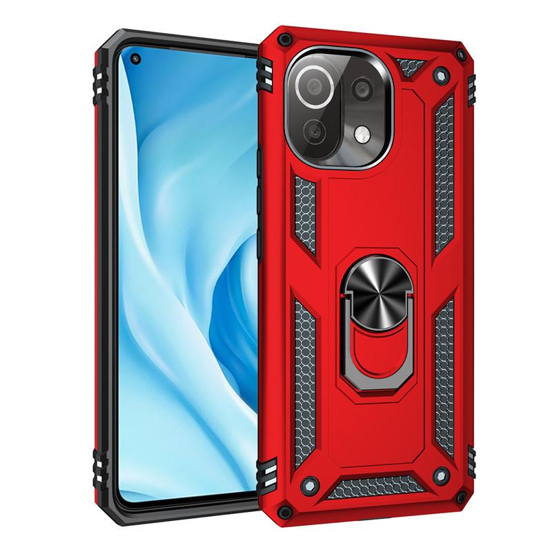 Shockproof Rugged Magnetic Ring Stand Fundas TPU Bumper Cover for Xiaomi Mi11 Mi 11 Pro Mi11 Lite 5G Case Coque Protective Shell