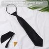 Cravatta con Coulisse Regolabile Tessuto Liscio Cravatta da Uomo Nera Formale Vestibilità Comoda Rilascio Rapido Accessorio per Outfit con Cravatta