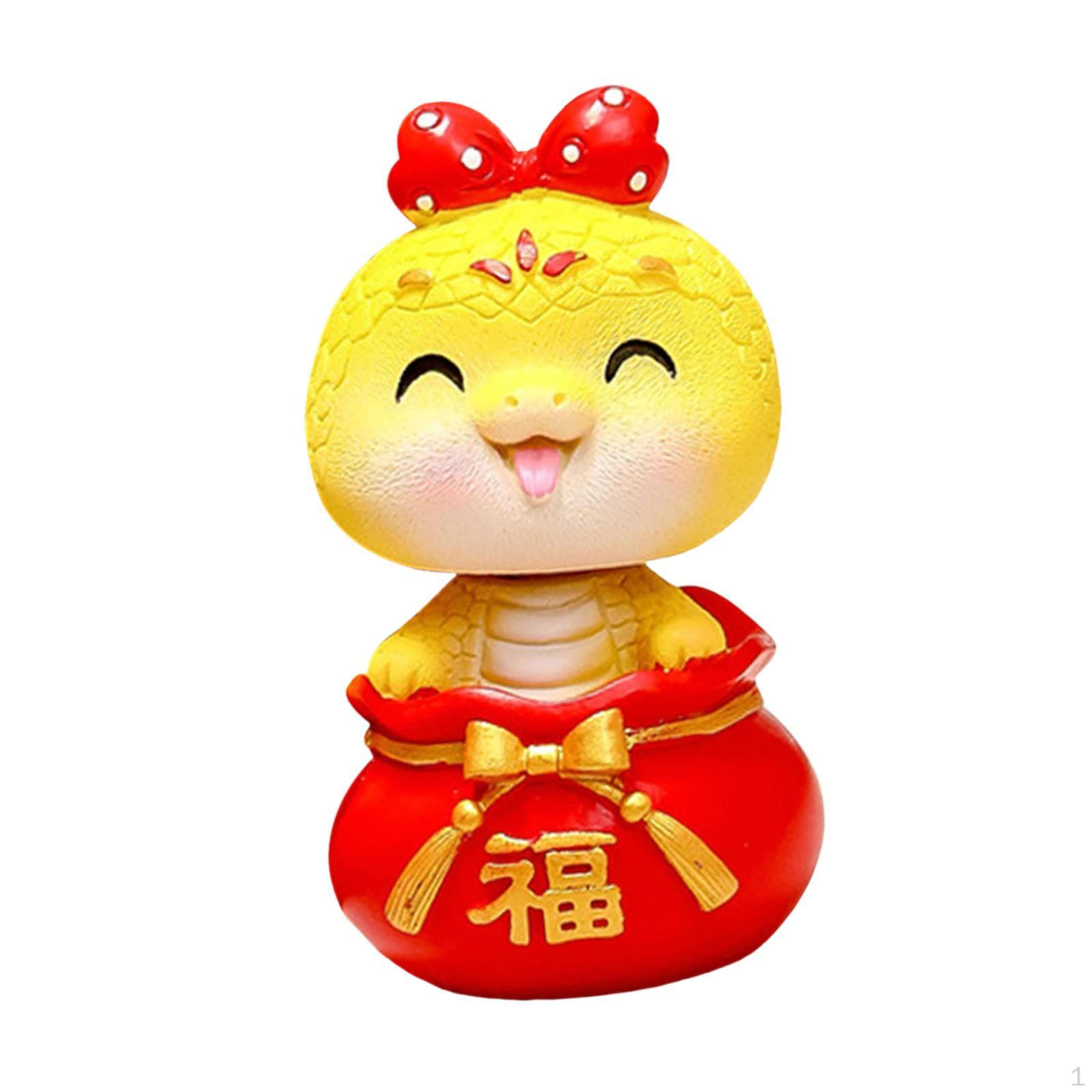 

Китайская статуэтка Года Змеи, украшение, сувенир, подарок для друзей, произведение искусства, статуэтка в стиле фэн-шуй Eyes Close