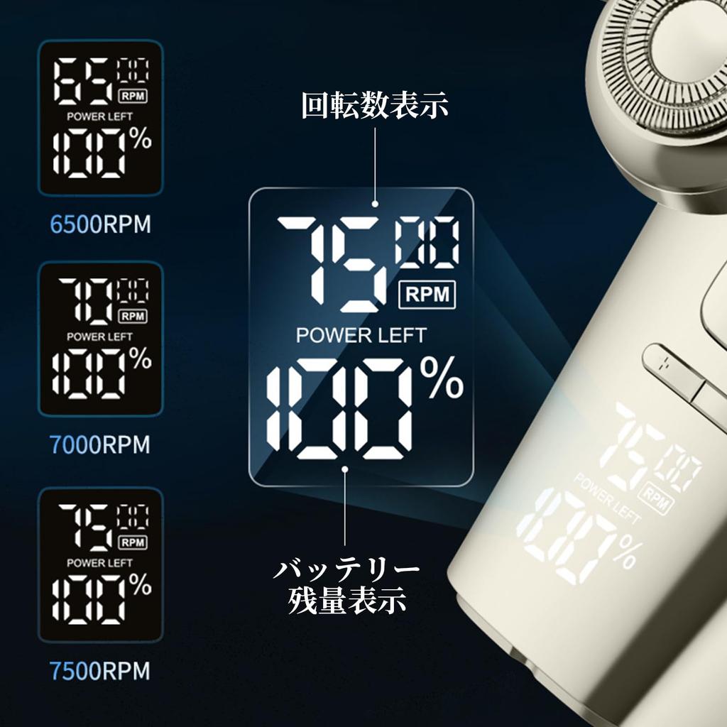 Electric Shaver with Rotary USB LED Waterproof Shaving Perfect for Business Day Gift [2024 Model] Men's Shaver, Rechargeable, Display, Design,