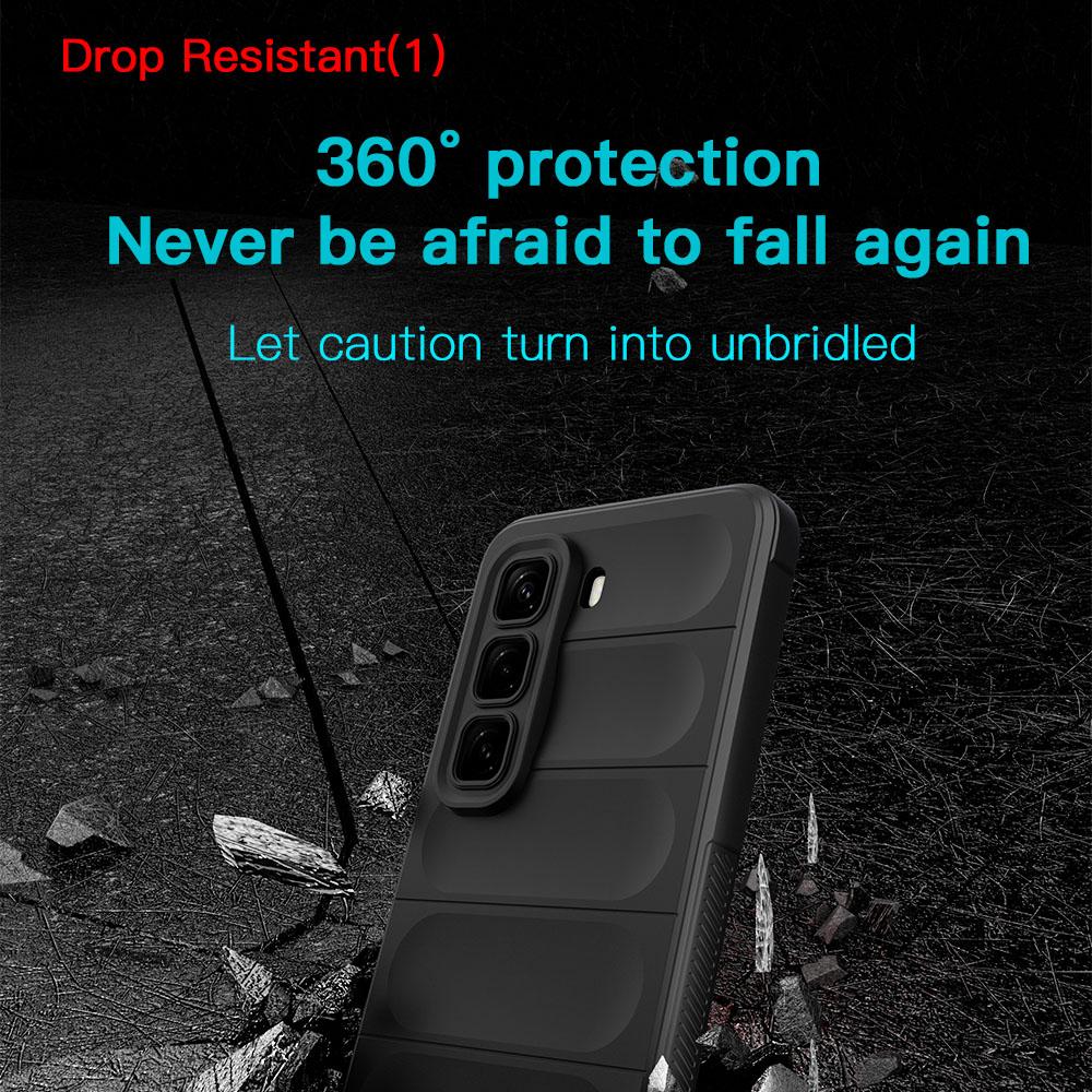 KEYSION Shockproof Matte Phone Case for Infinix Hot 50 4G Anti-skid Soft Silicone Phone Back Cover for Infinix Hot 50 Pro 4G