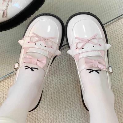 Japońskie oryginalne słodkie i urocze buty lolita damskie na płaskiej podeszwie marynarskie buty Mary Jane pojedyncze buty mundurek jk małe skórzane buty