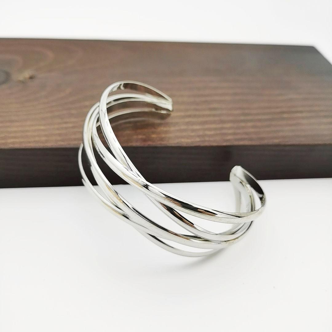 Модный С-образный браслет, Высококачественный многослойный открытый браслет, Холодный и модный персональный кольцо-браслет на руку