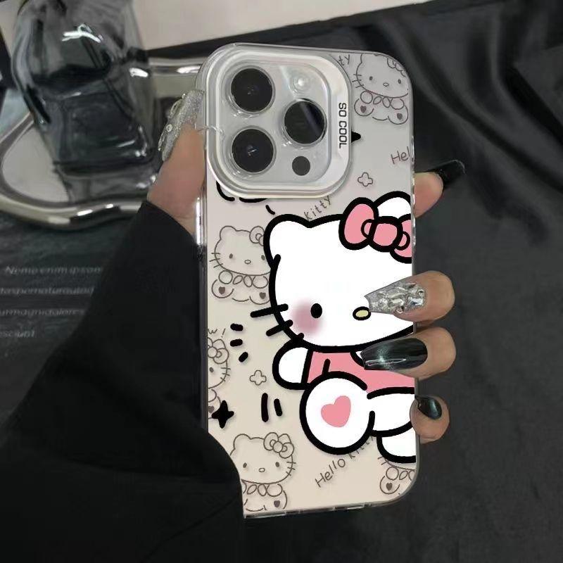 Cute Hello Kitty Casing For Iphone 17 Air 17 Pro Max 1615 14 11 12 13 Pro Max 16 Plus 16e 13 Mini Lovely Cartoon Hard Phone Case