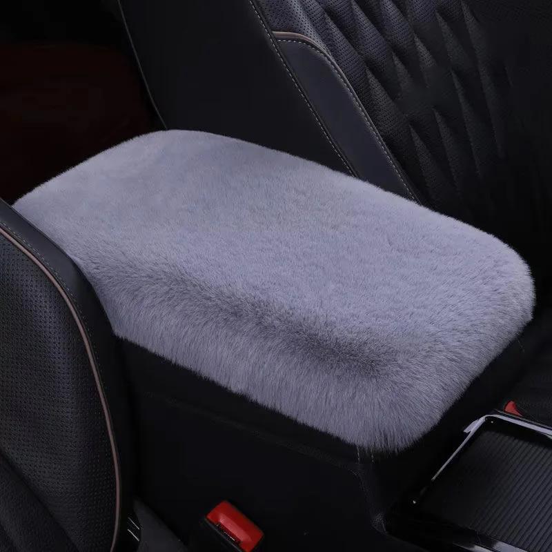 

Автомобильный Декор Интерьера Плюшевый Чехол Подушка Теплый Подлокотник Центральной Консоли Накладки Милый Автомобильный Подлокотник Бокс Для Хранения Наведение Порядка Универсальный серый