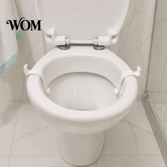 Toilet Seat Accessory Stabilizer, Clip-On No Drilling Required Clamps, Stable Fixation Stabilizer Clip Easy Installation Lid Lifter, for Home Bathroom