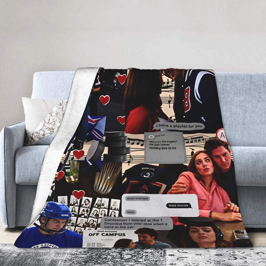 Off Campus Garrett Graham Flannel Blanket Winter Super Warm Throw Blanket for Child Living Room Funny Bedspread Sofa Bed Cover