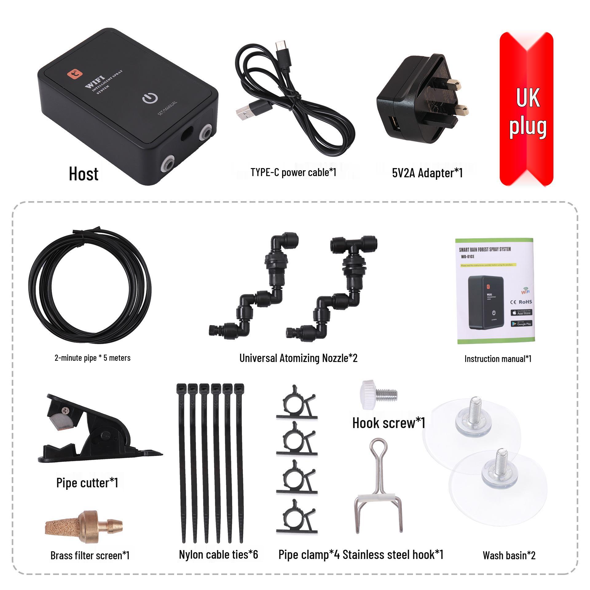 Smart WiFi Tank Timer: Reptile Humidifier & Atomizer for Turtle Box