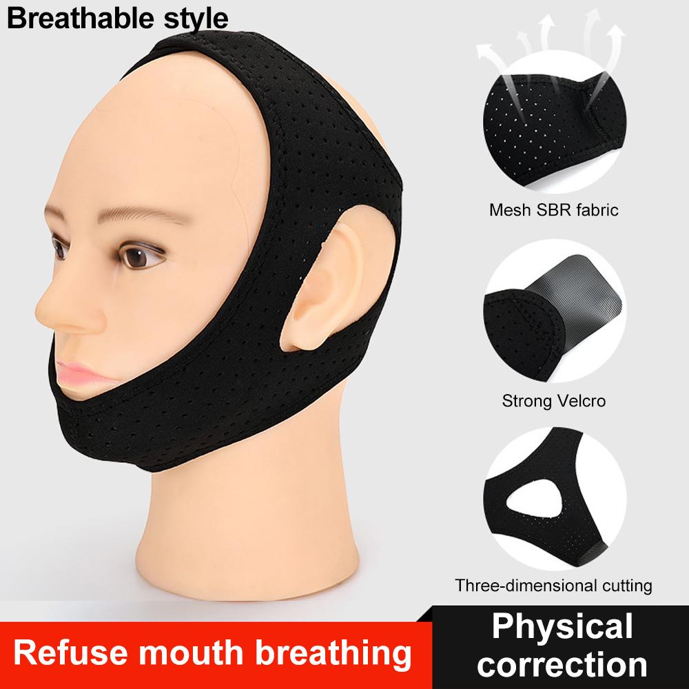 Anti Snoring Belt Triangular Chin Strap Mouth Guard Gifts for Women Men Better Breath Health Snore Stop Bandage Sleep Aid