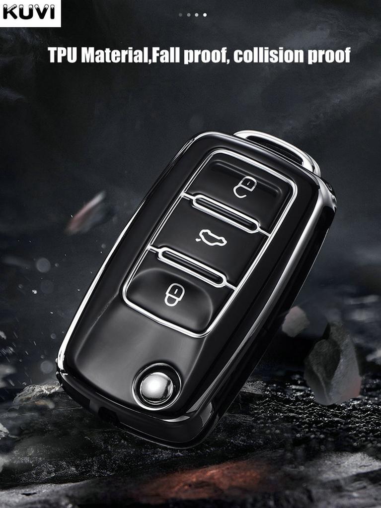 Tpu Car Remote Key Case Cover For Volkswagen Vw Polo Golf Passat Tiguan Beetle Caddy T5 Up Eos Skoda Octavia Seat Leon Altea