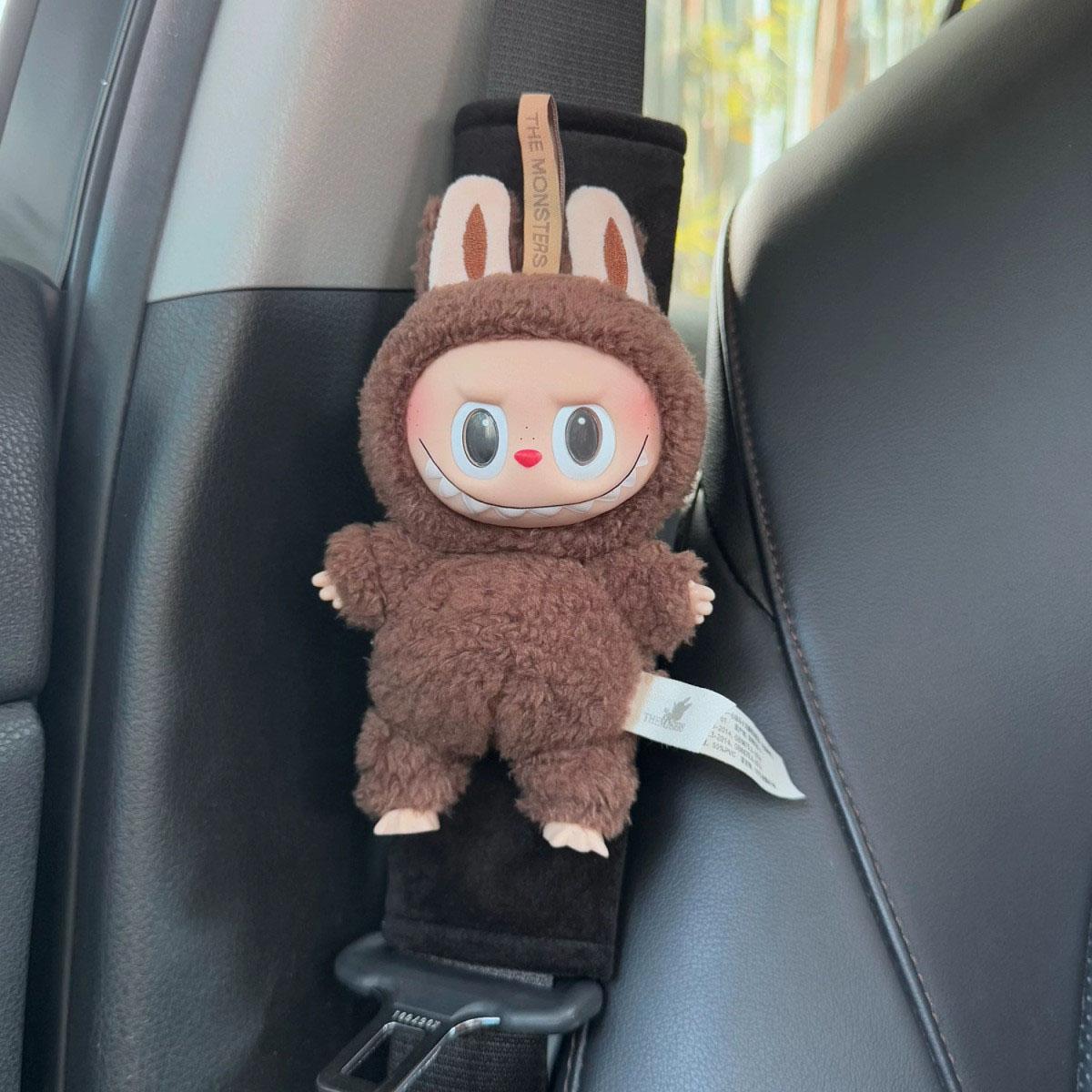 

Лабубу Украшение для машины Милый Защитный чехол на ремень безопасности Лабубу Наплечник Принадлежности для украшения салона автомобиля Chestnuts can be