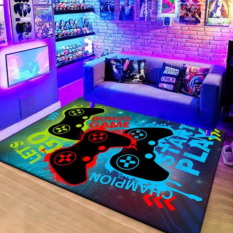 3D Game Console Controller Carpet for Living Room Children's Bedroom Crawling Mat Non-Slip E-sports Hall Decor Rug Home Doormat