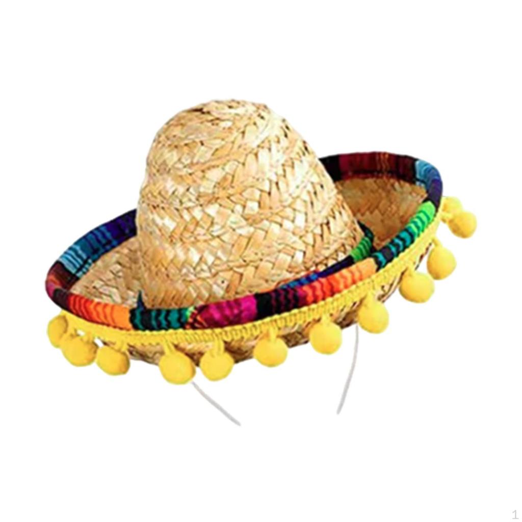 Colorful Fiesta Hat Headband for Spooky Celebrations