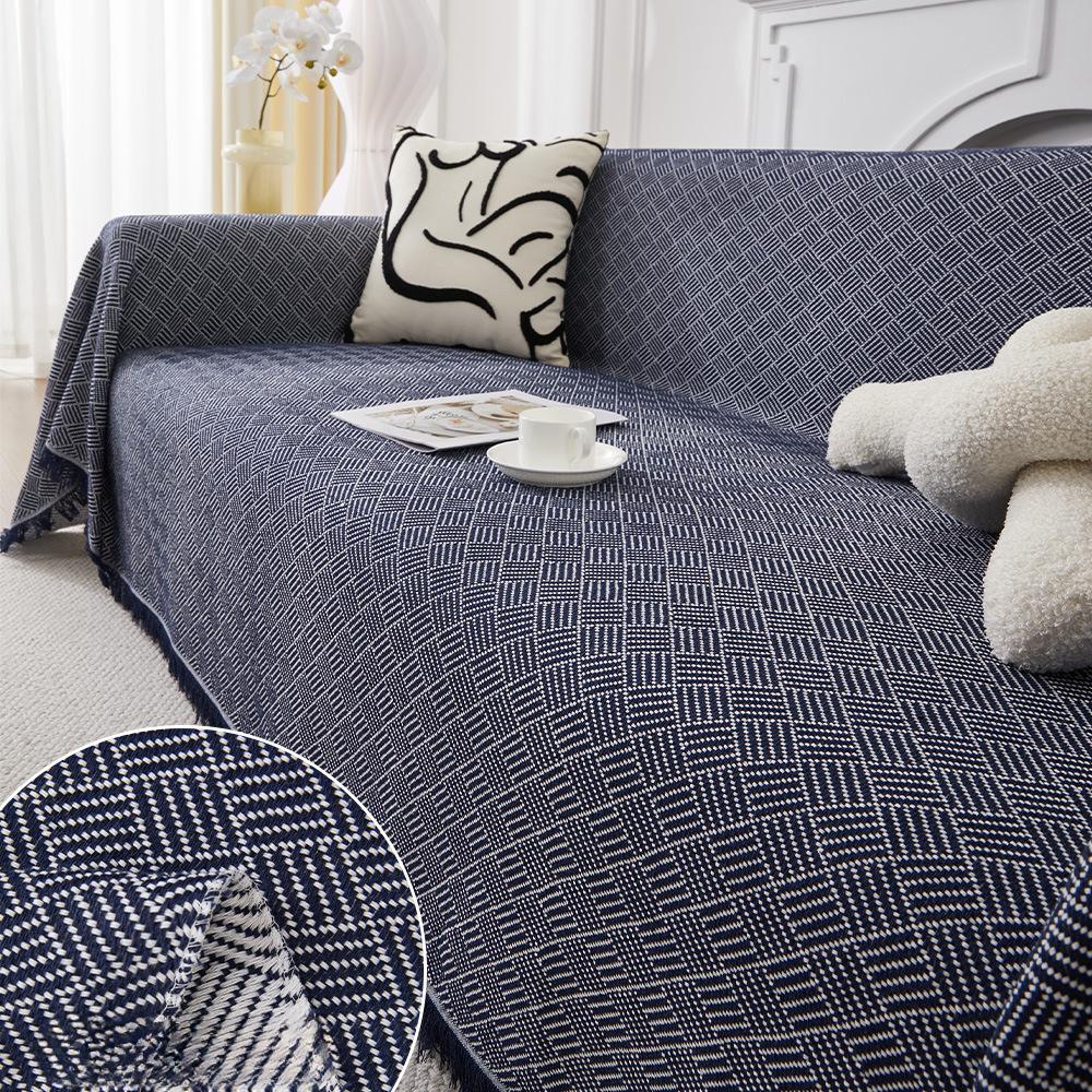Nordic Ins Wind Sand Hair Towel Full Cover Cloth Cotton Dust Cover Sofa Cover Blanket Four Seasons General Sofa Cushion Cover Cover