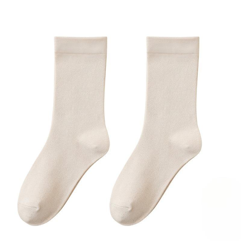 Women's Summer Pure Cotton Sweat Absorbent Deodorant Boneless Moon Son Medium Long Tube Socks