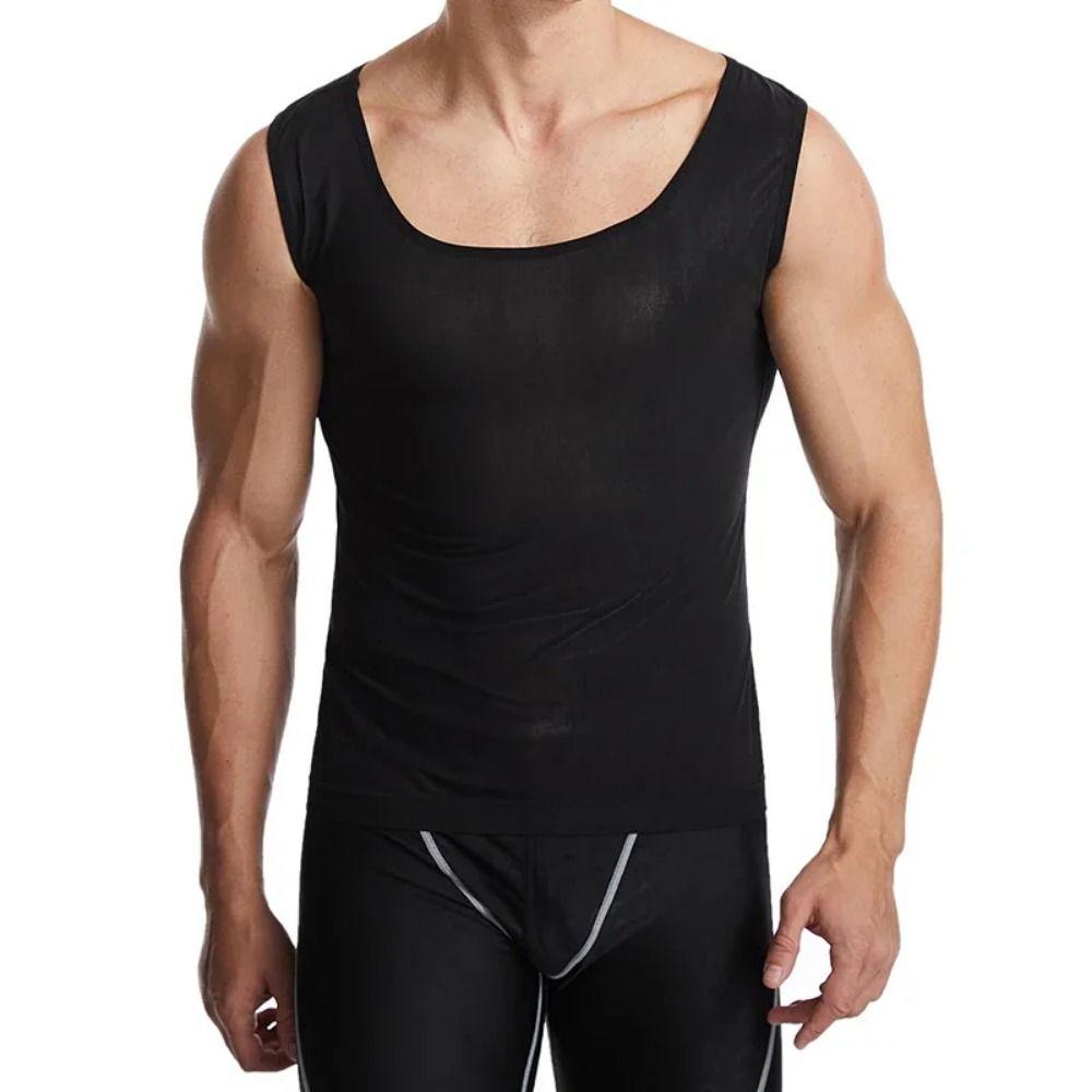 Sweat-resistant Sauna Sweat Vest Fat Burning Men's Sweat Vest Men Shapewear Top  Sports Training