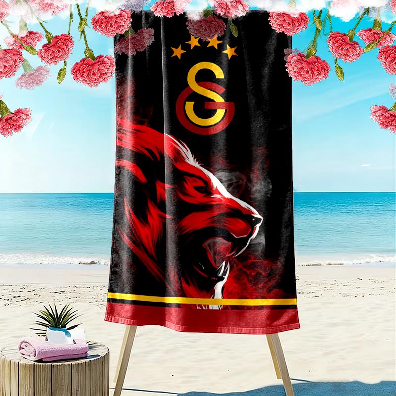 1pc Galatasaray SK Beach Towel, A Vibrant Beach Towel Suitable for Outdoor Activities, Camping, Hiking
