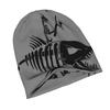 ZLIENSZUS Fischgräten-Strickmütze für Erwachsene - Beanie mit Fischskelett-Muster, Trendiges Unisex-Modell, Geeignet für Wochenend-Outfits, Tägliche Kleidung & Lässigen Stil, Fischgräten für