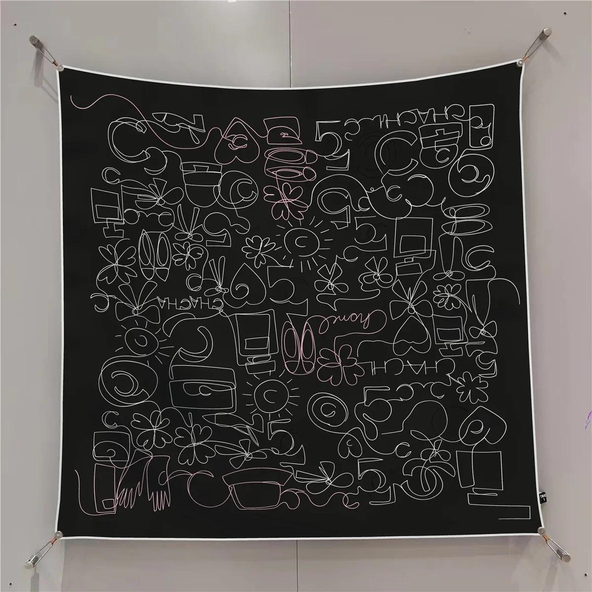 

Vreovor 90Cm Square Scarf Print Right Angle Rolled Edge European And American Versatile Shawl Women S Headscarf Diagonal 90cm