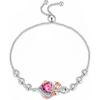 Iefil Rose Heart Birthstone Bracelets for Women