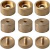 Copper Trumpet Parts: Weighted Top/Bottom Covers & Piston Cover for Instrument Repair/Modification.