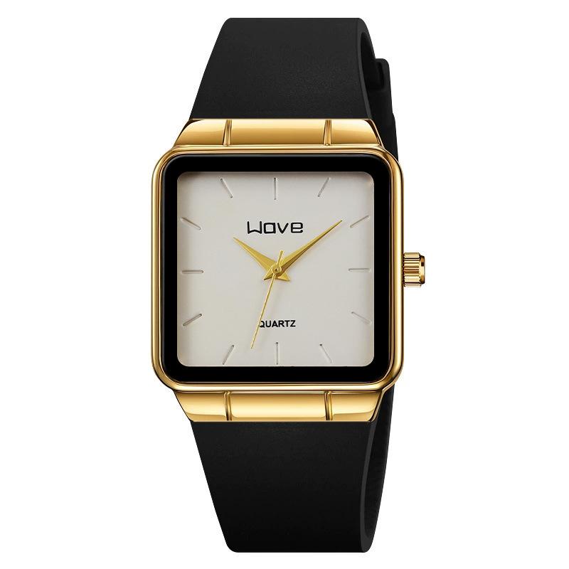 Langjue Fashion Square Men S Watch Selection Men S Watch Simple Quartz Watch Men S Silicone Strap Watch [naked watch]