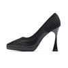 - Sexy solid color bridesmaid shoes women's pointed toe thin heel waterproof table high heels women's not tired feet splicing single shoes women