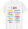 I Am Daily Affirmation Colorful Christian Kids Toddler Girls T-Shirt