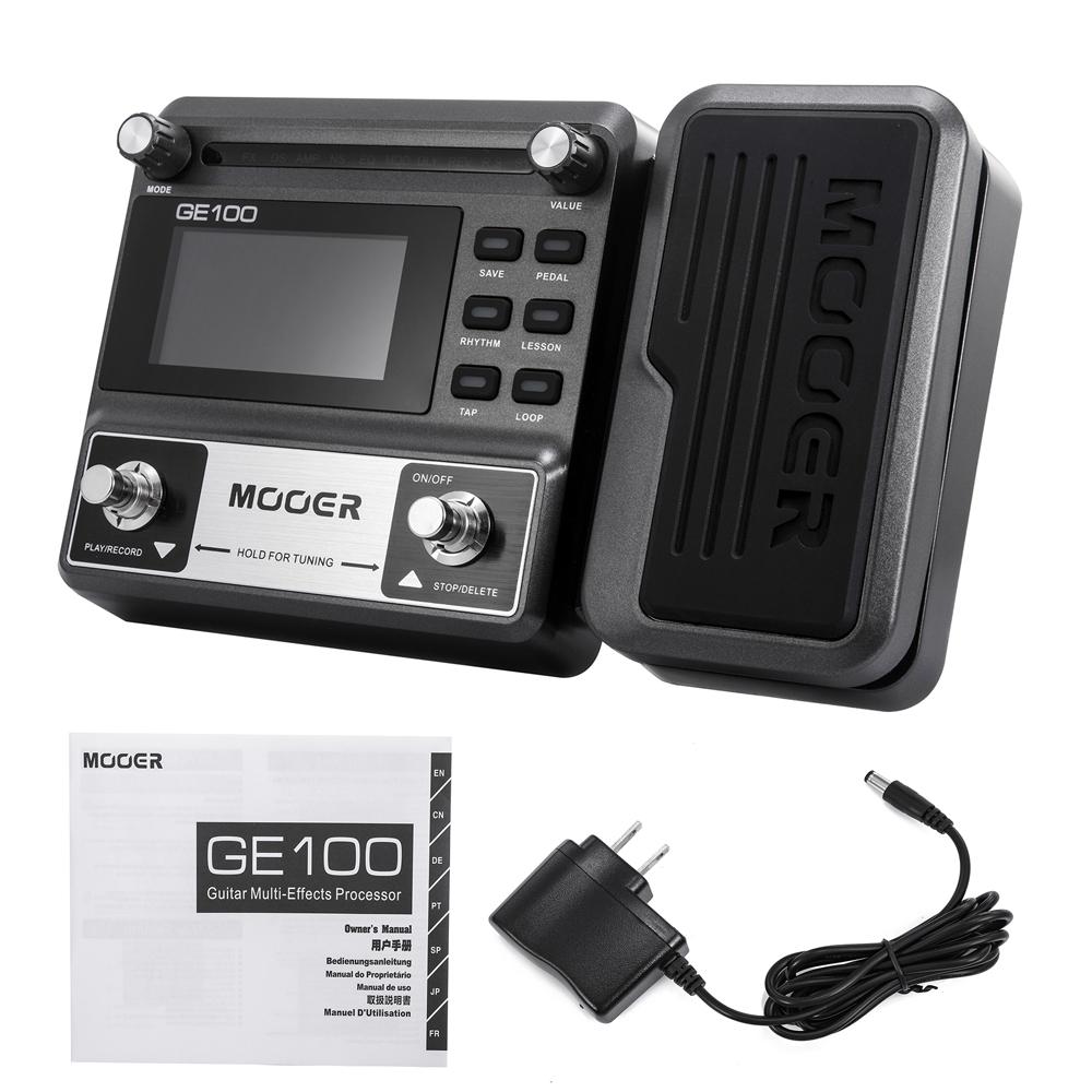 

GE100 Guitar Pedal Multi-effects Processor Effect Pedal with Loop Recording Max Time 180s 8 Effect Modules 40 Drum Rhythms US Plug