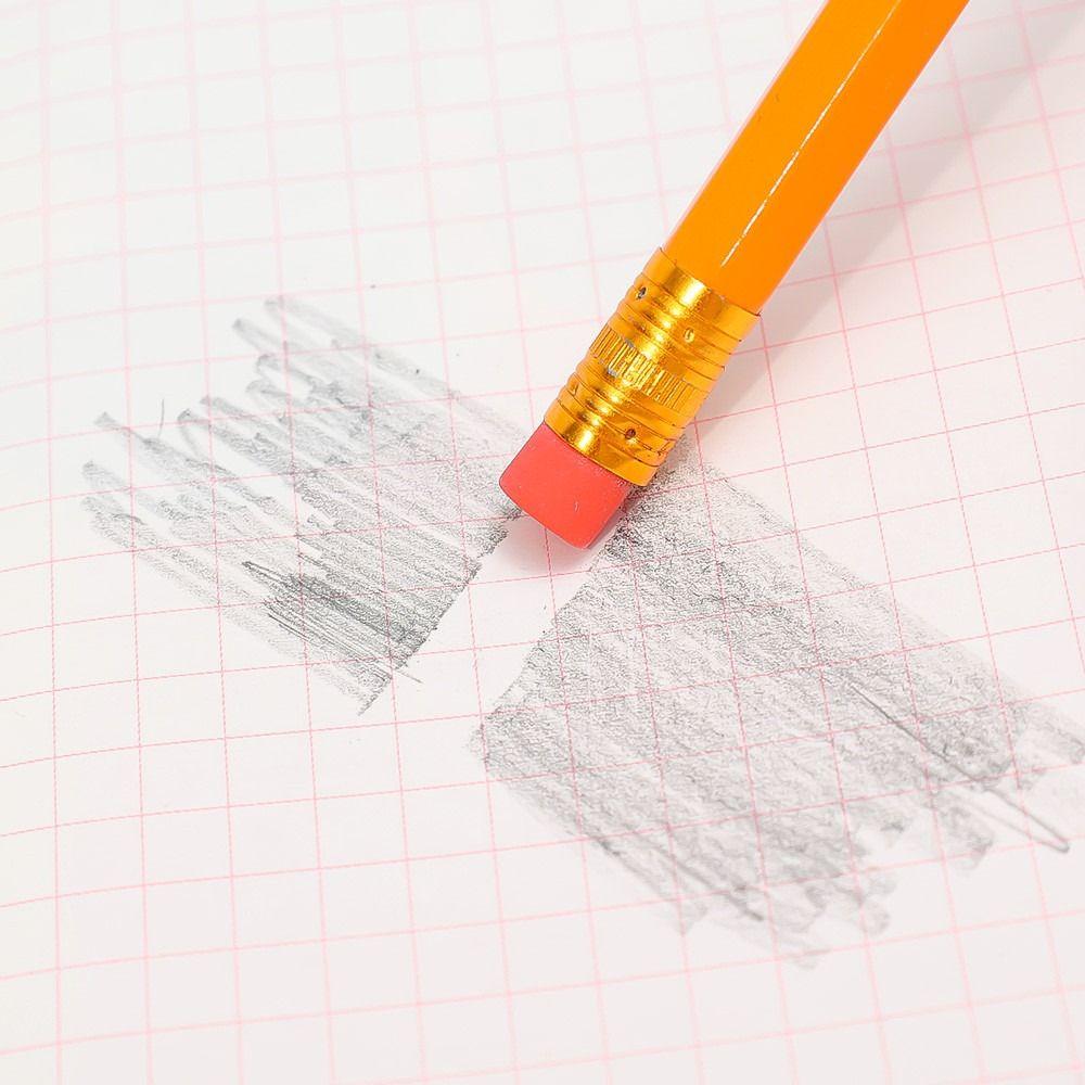 10Pcs with Eraser Pencils Stationery Supplies Wooden Pencil Fashion Drawing Pen for Office School