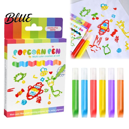 Dětské kreslicí fixy Umělecké nadýchané fixy Teplé bublinkové popcorn 6/12ks DIY Aktivované kouzelné 3D nadýchané