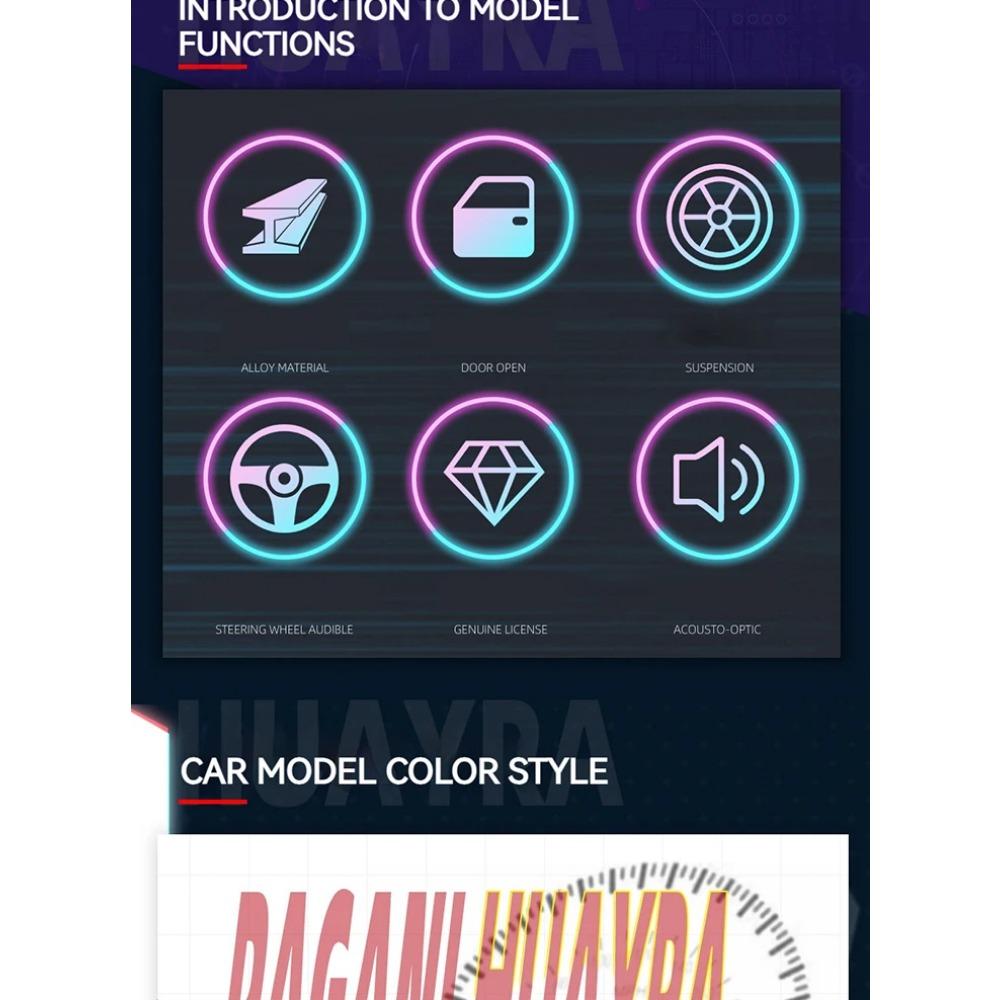 1/18 Pagani Huayra BC Blu Francia/Candy Blue with Carbon Accents 1/18 Model Car By Autoart