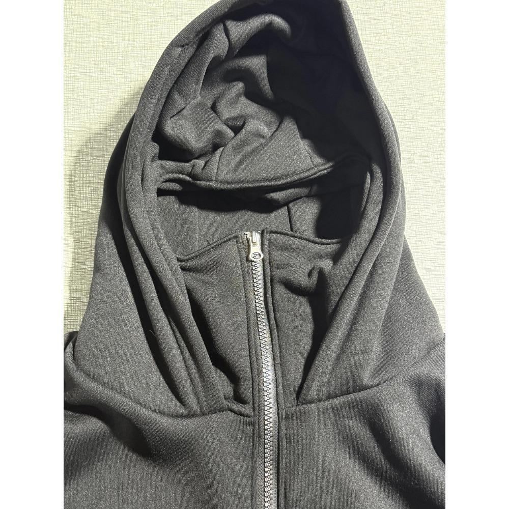 New Autumn and Winter Double-cap Hooded Sweatshirt for Men Zipper-style Sporty Casual Loose